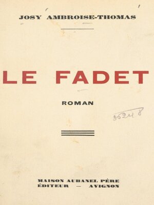 cover image of Le fadet